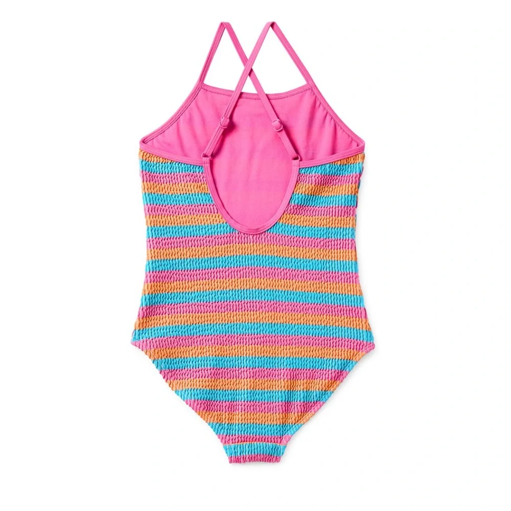 THERESBOUTS Xl 16 Girls Striped One Piece Swimsuit